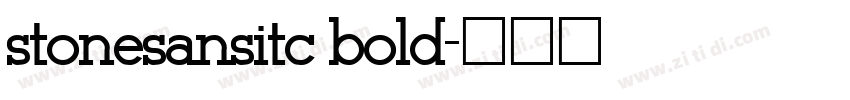 stonesansitc bold字体转换